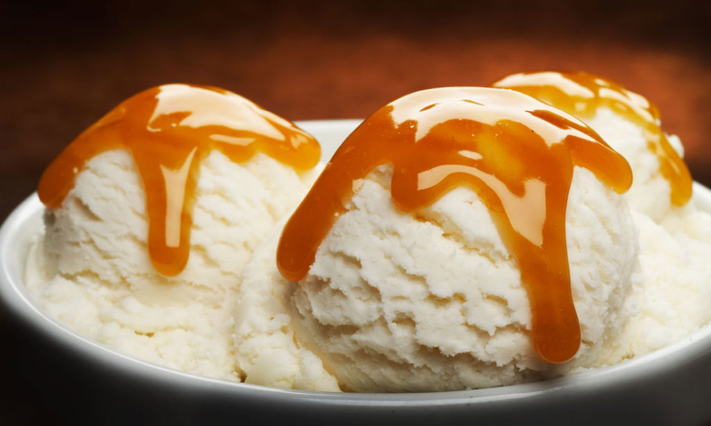 Caramel ice cream